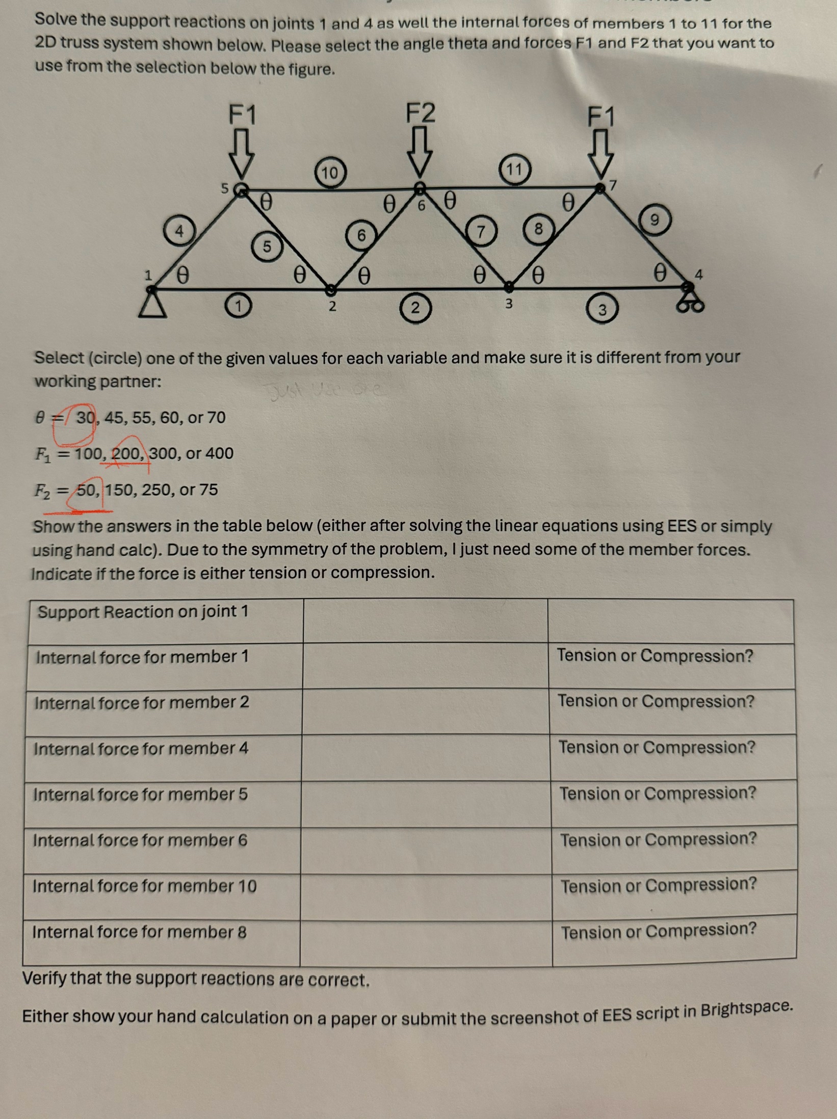 please solve by hand calculations and show all