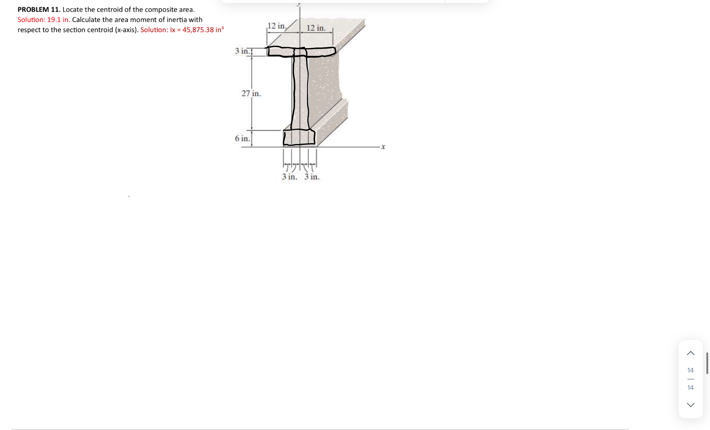 PROBLEM 1 1 . Locate the centroid of the