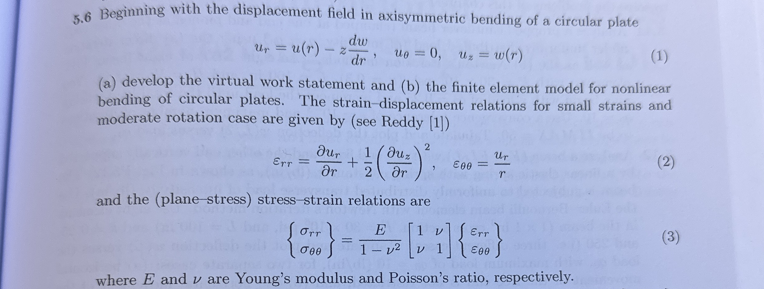 5 . 6 Beginning with the displacement field in