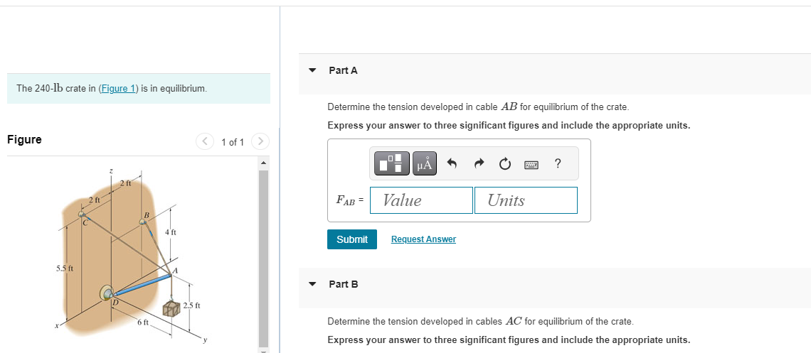 The 2 4 0 - l b crate in ( Figure 1 ) is in