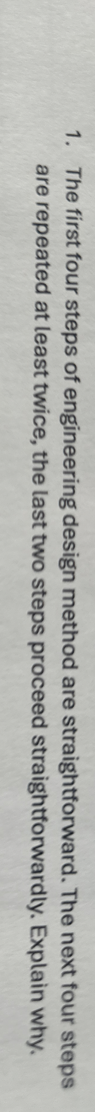 The first four steps of engineering design method