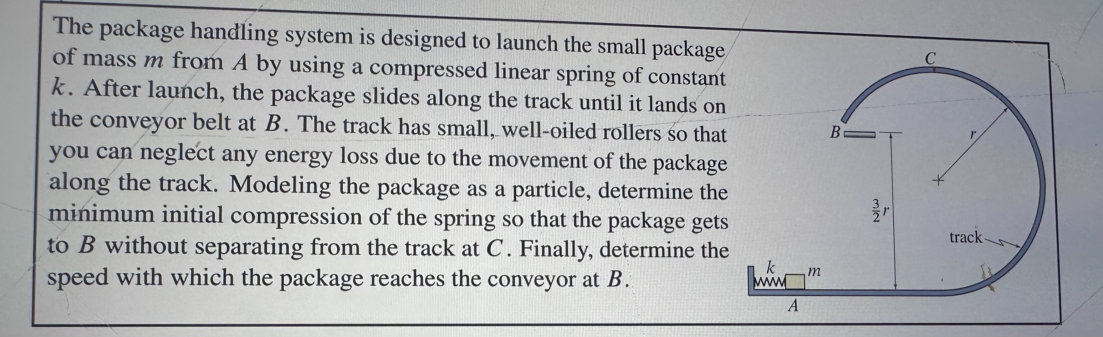 The package handing system is designed to launch