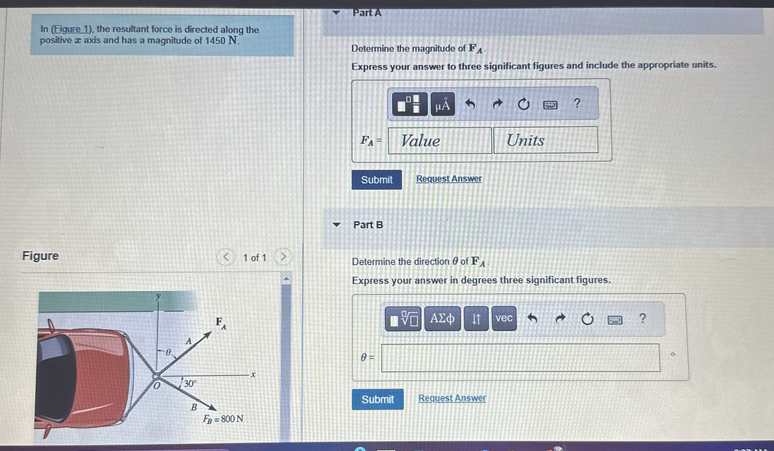 In ( Figure 1 ) , the resultant force is directed