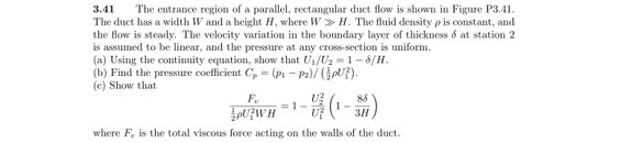 3 . 4 1 The entrance region of a parallel,