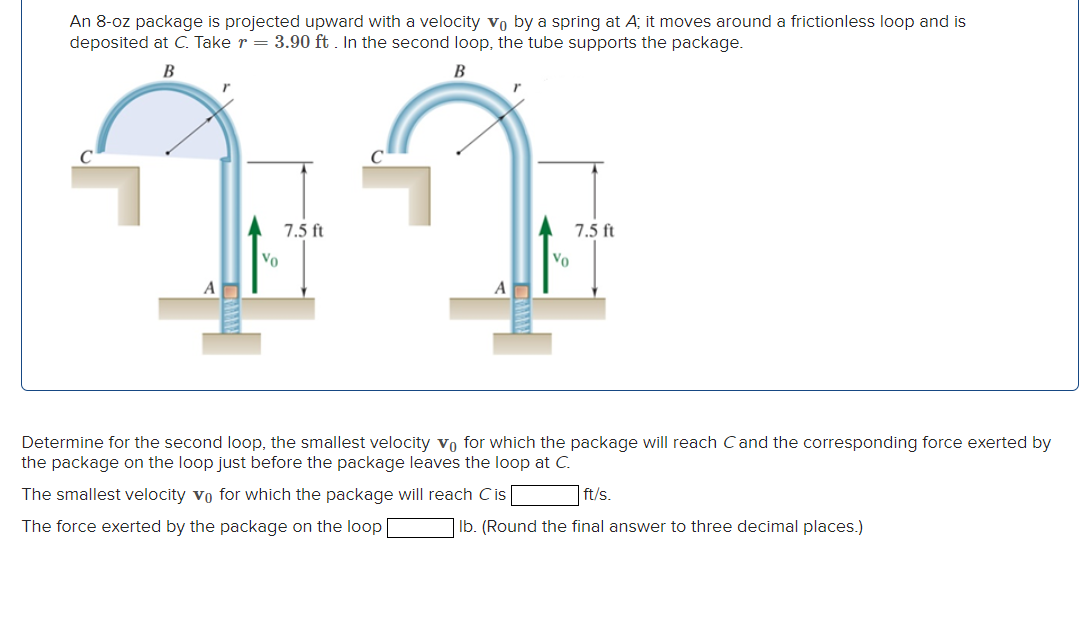 An 8 - oz package is projected upward with a
