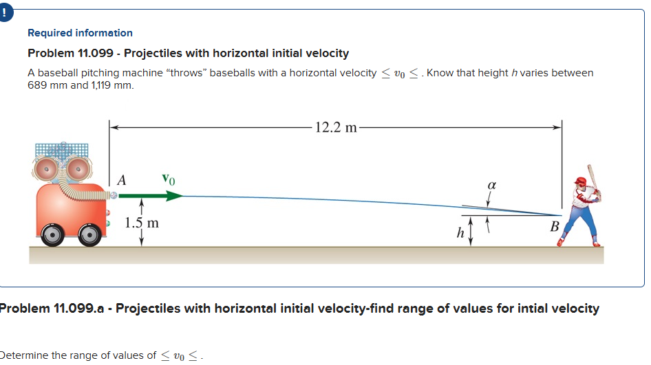 Problem 1 1 . 0 9 9 . a - Projectiles with