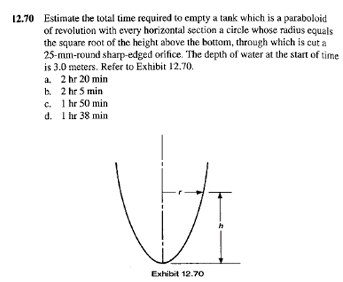 1 2 . 7 0 Estimate the total time required to