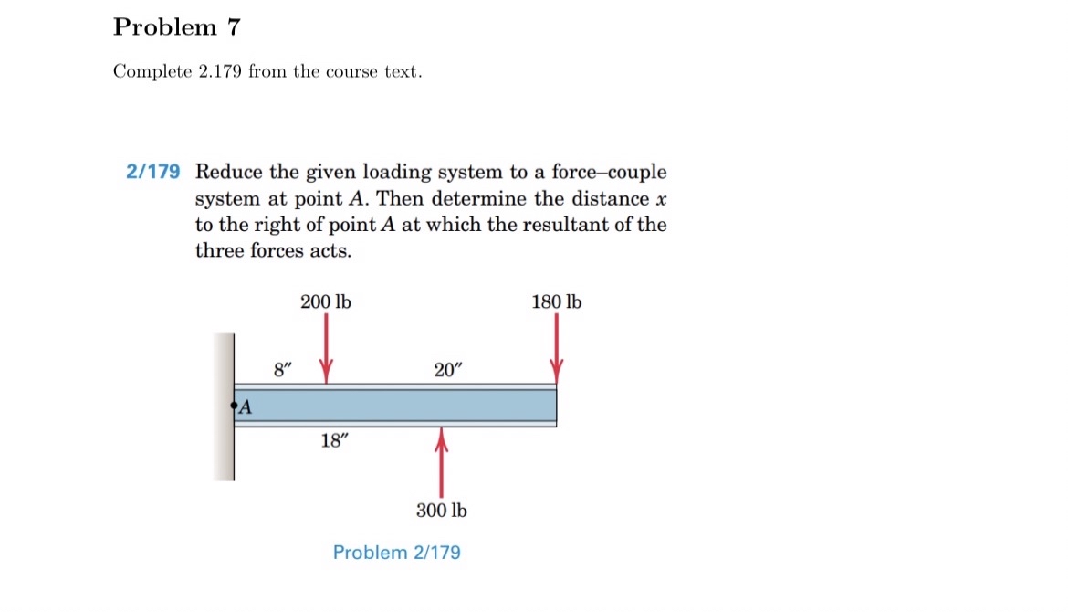 Problem 7 Complete 2 . 1 7 9 from the course