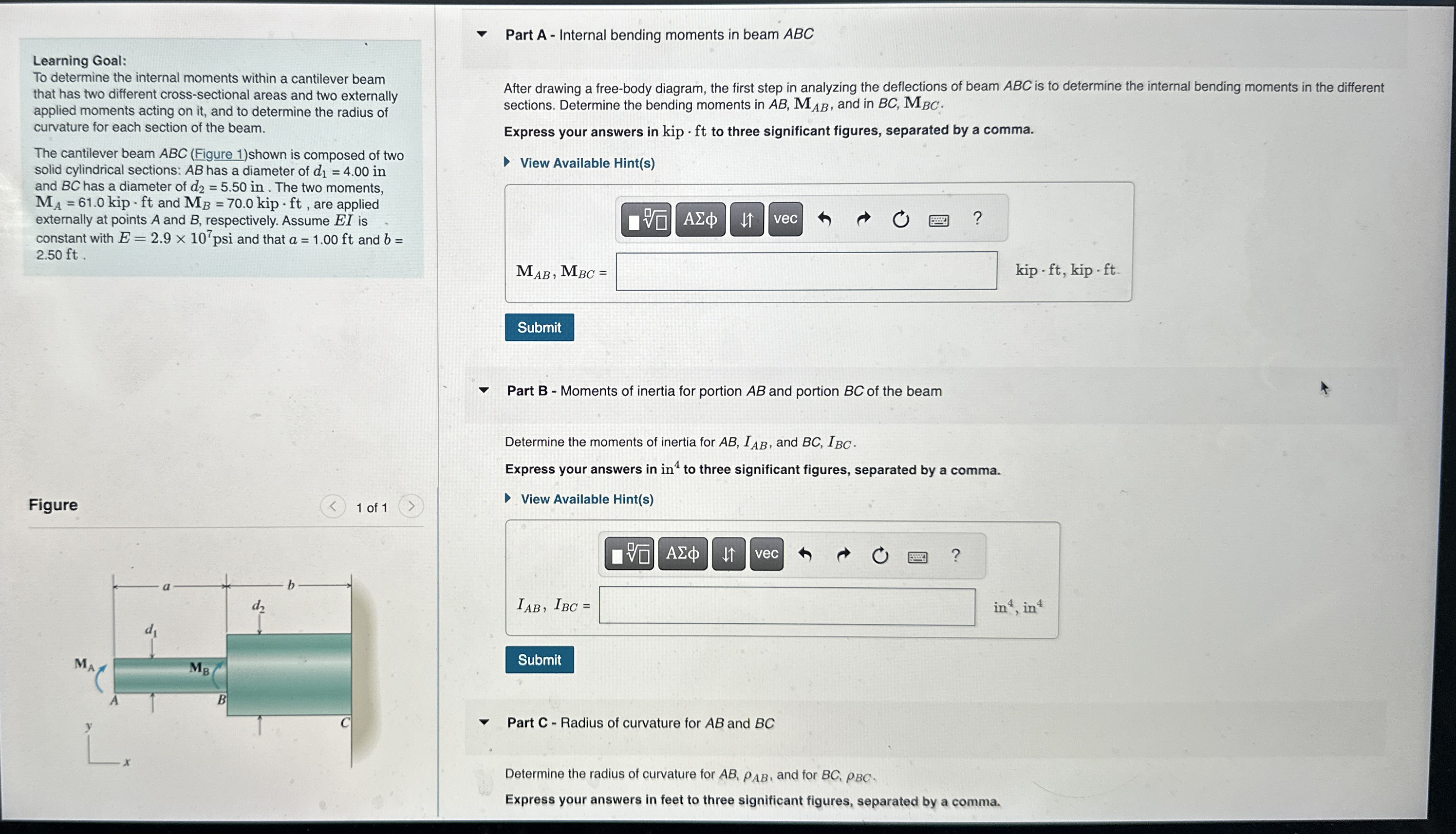 Please answer A , B and C for a like To determine
