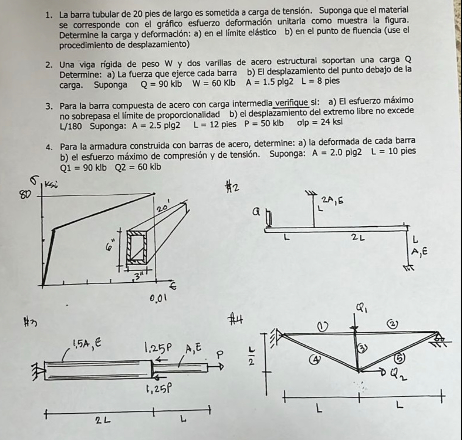 Resolver los 4 problemas