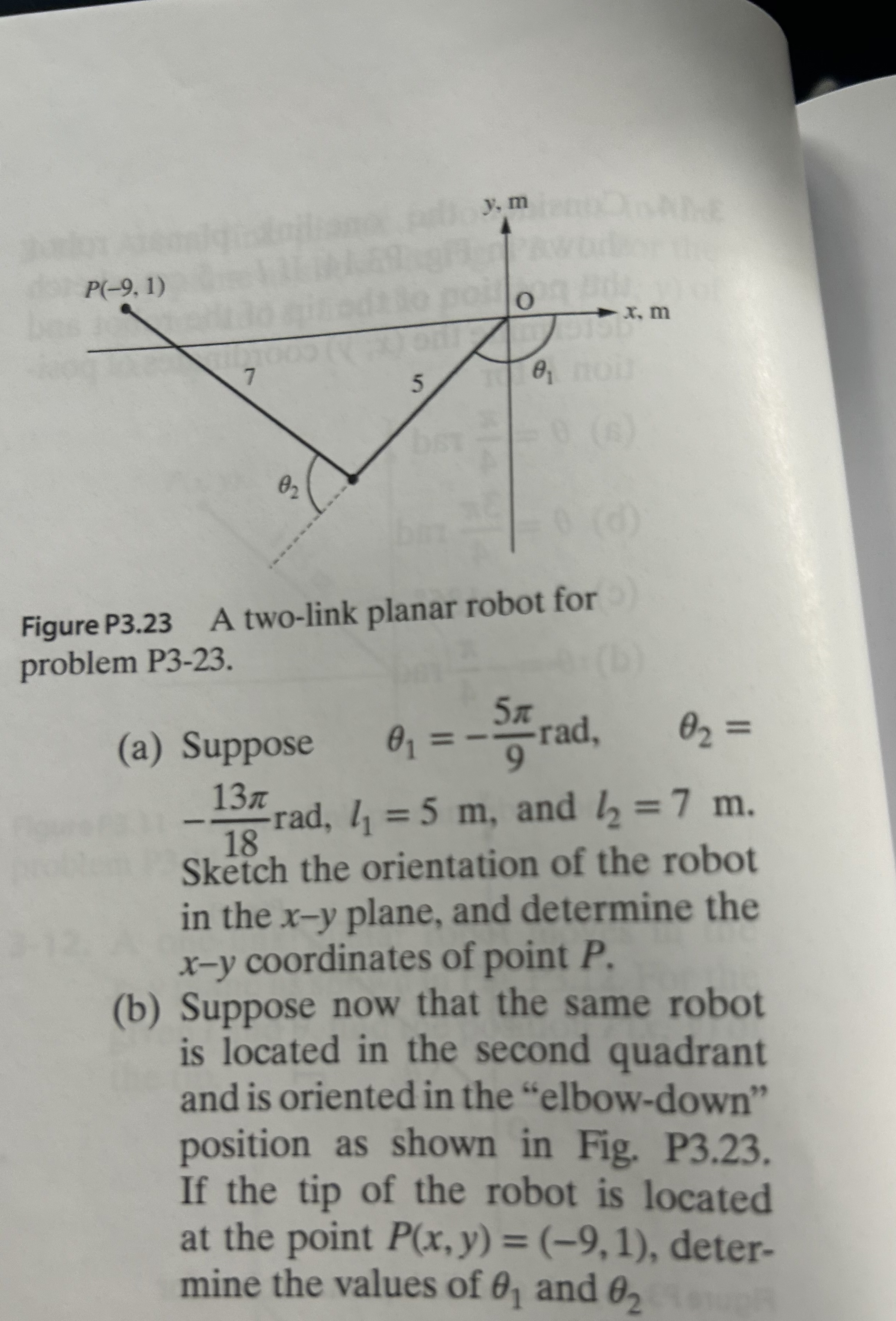 3 - 2 3 . Consider a two - link planar robot,