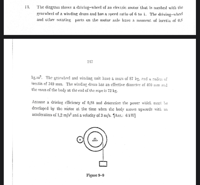 The diagram slows a driving - wheel of an