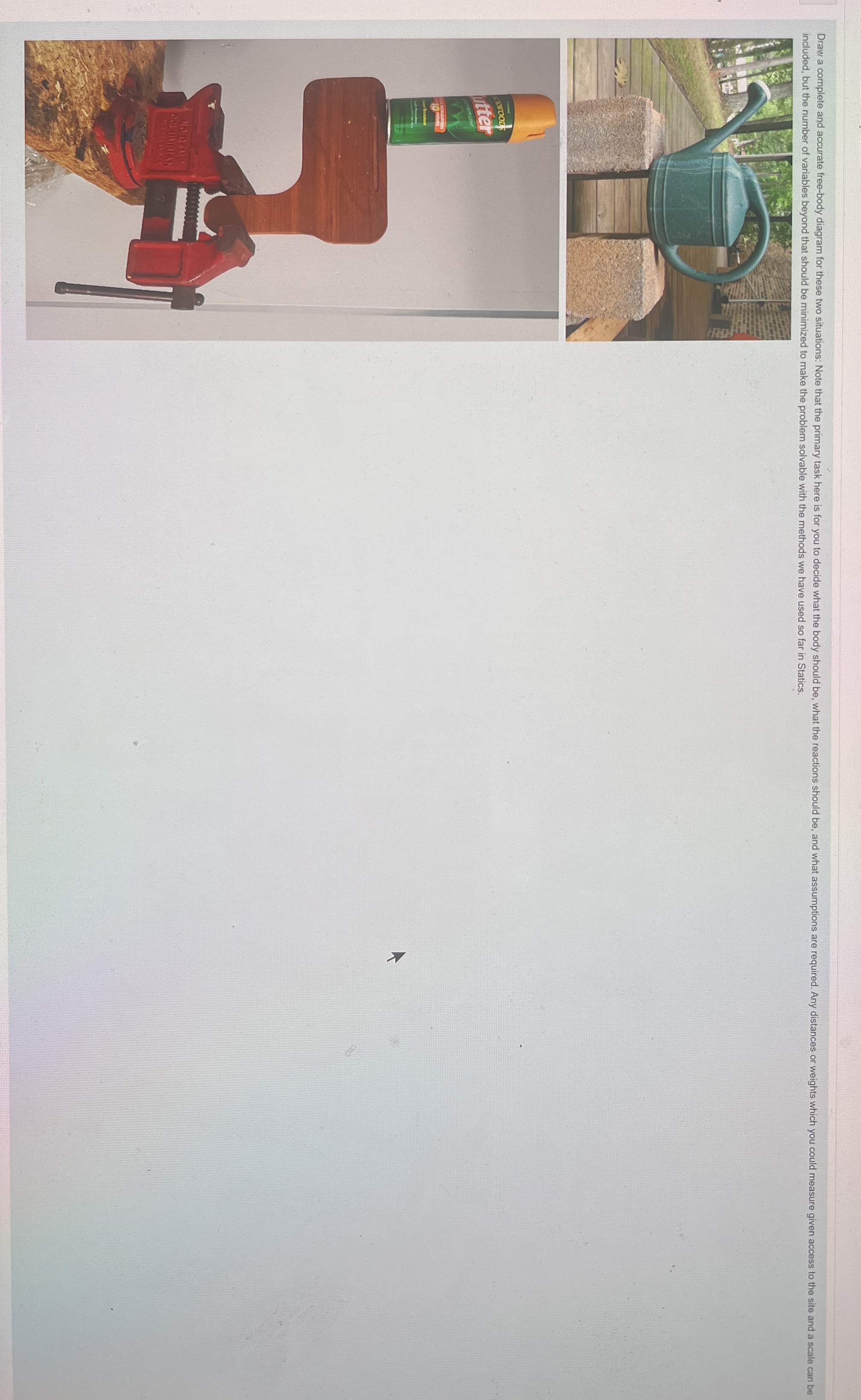 Create the full free body diagrams for both