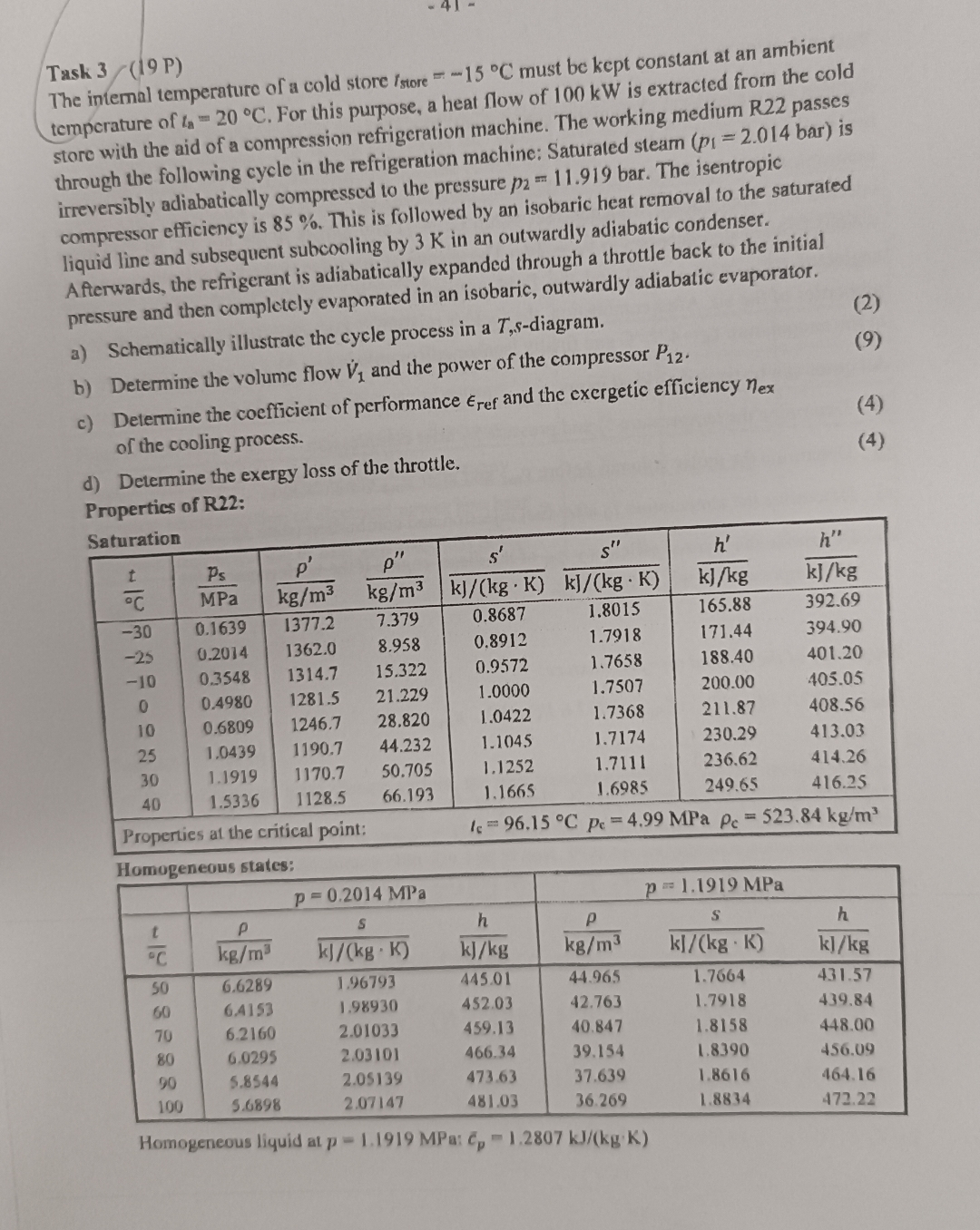 Task 3 ( 1 9 P ) The intemal temperaturc of a