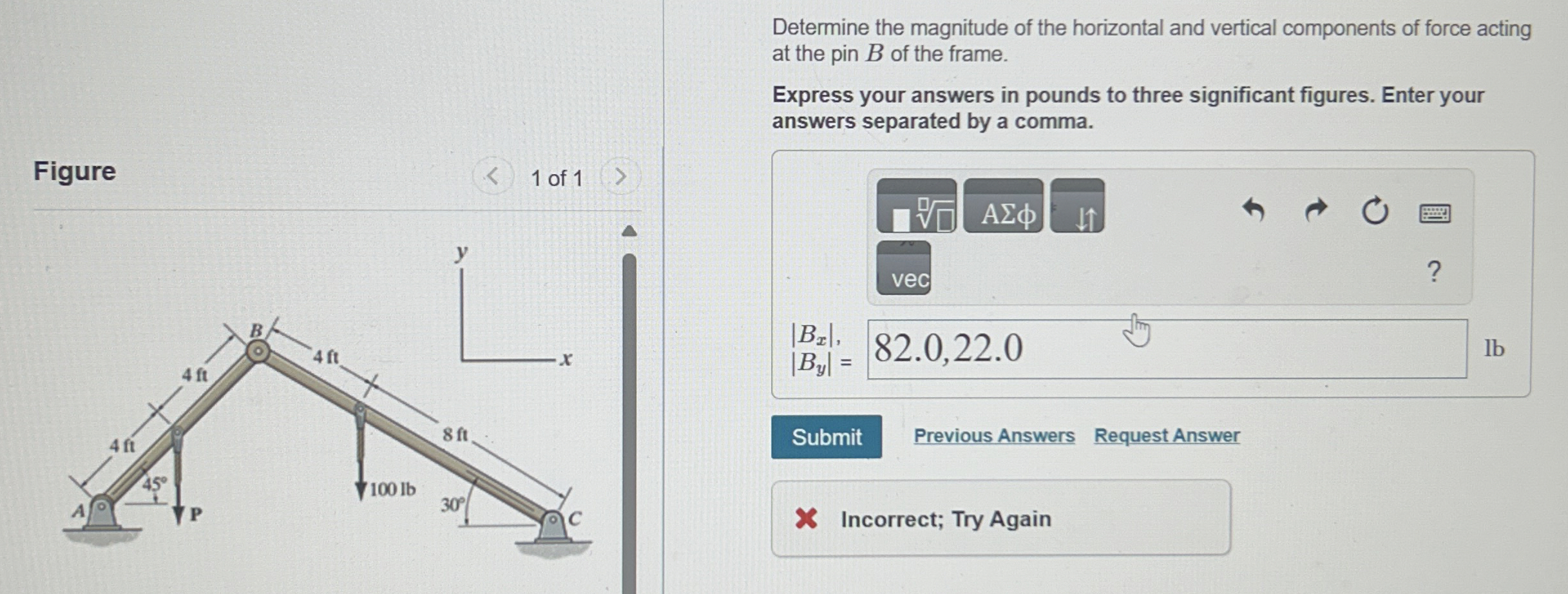 P = 1 2 0 lb Determine the magnitude of the