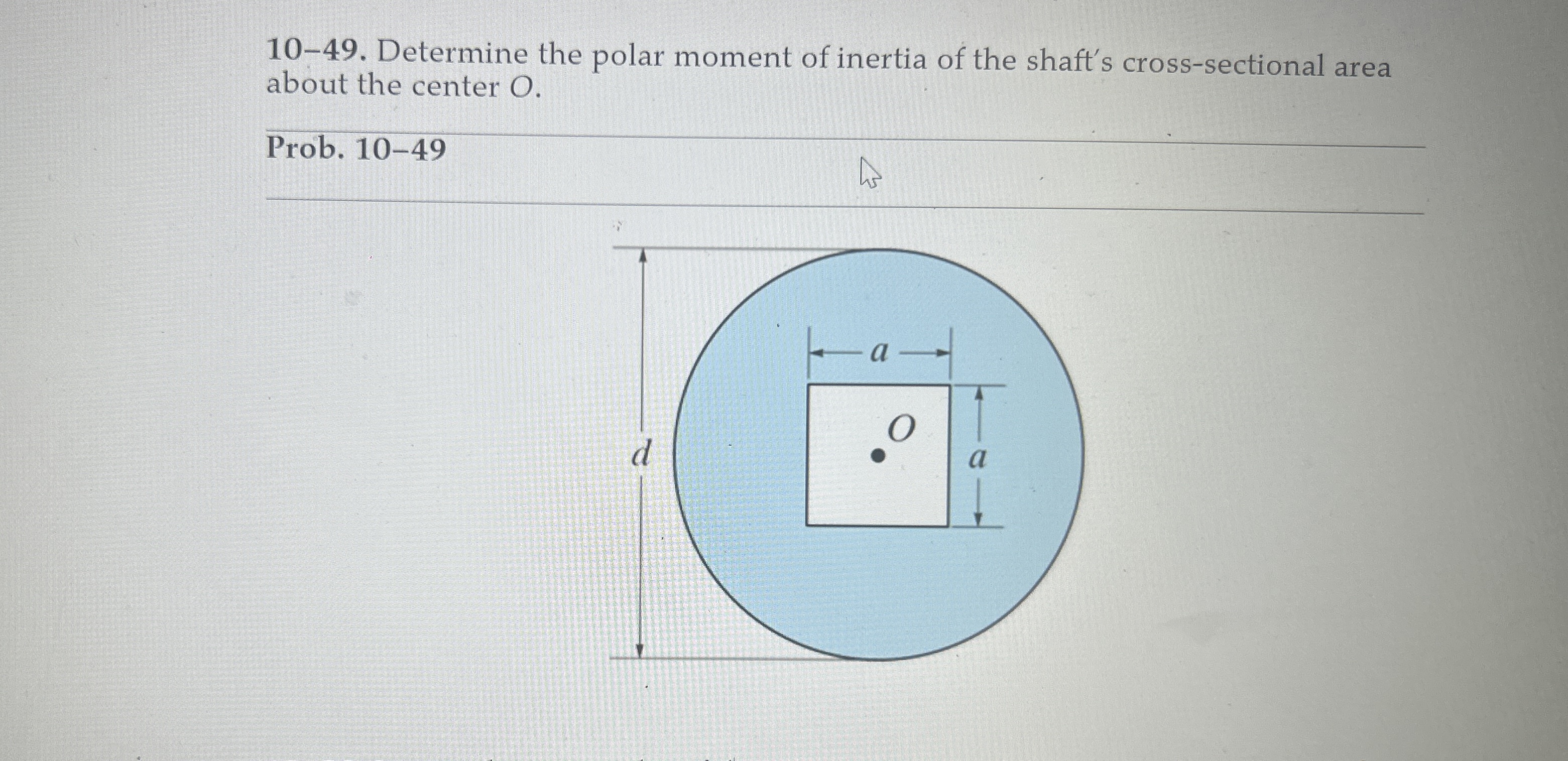 1 0 - 4 9 . Determine the polar moment of inertia