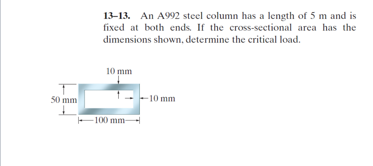 1 3 - 1 3 . An A 9 9 2 steel column has a length