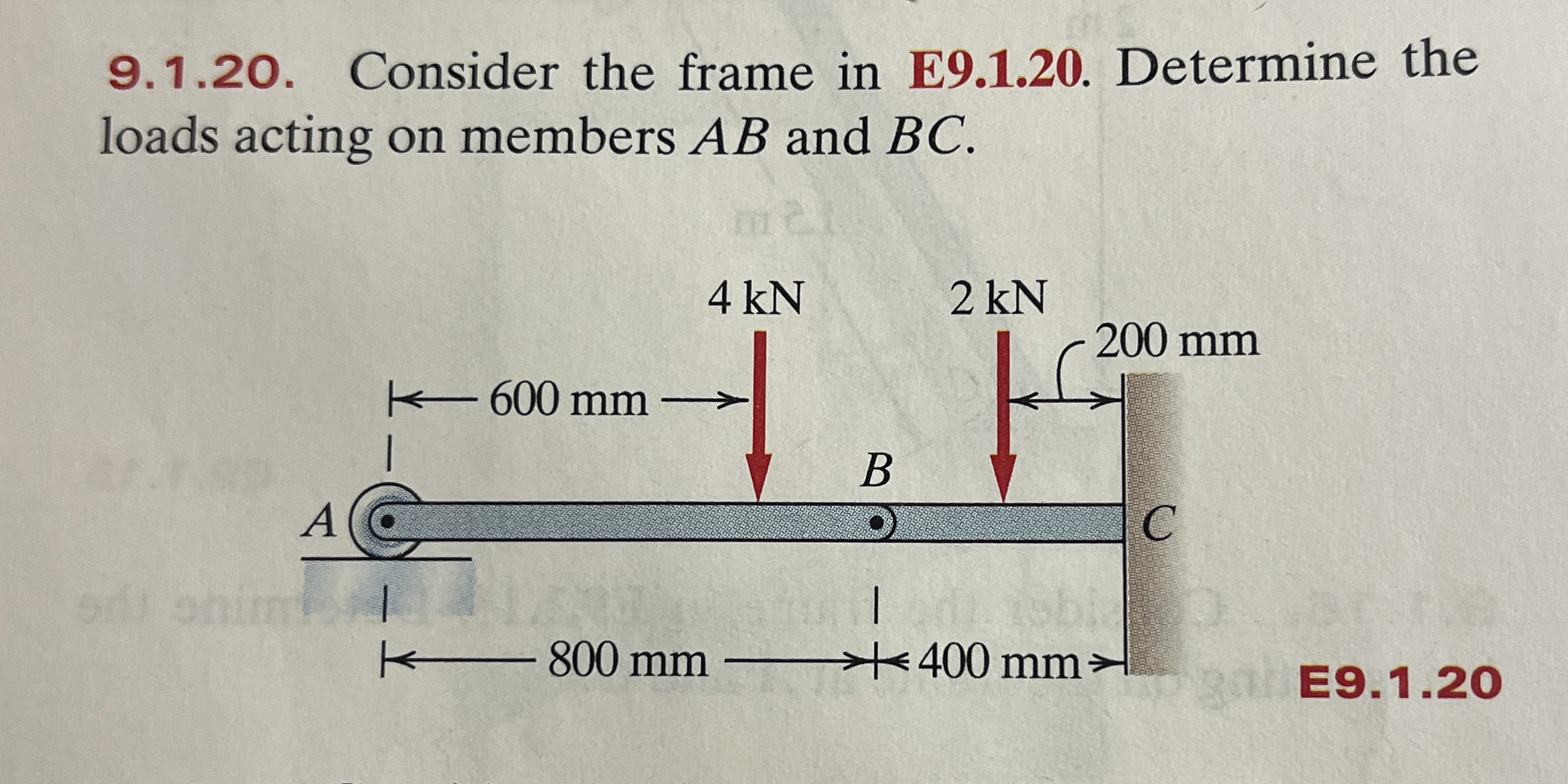 9 . 1 . 2 0 . Consider the frame in E 9 . 1 . 2 0