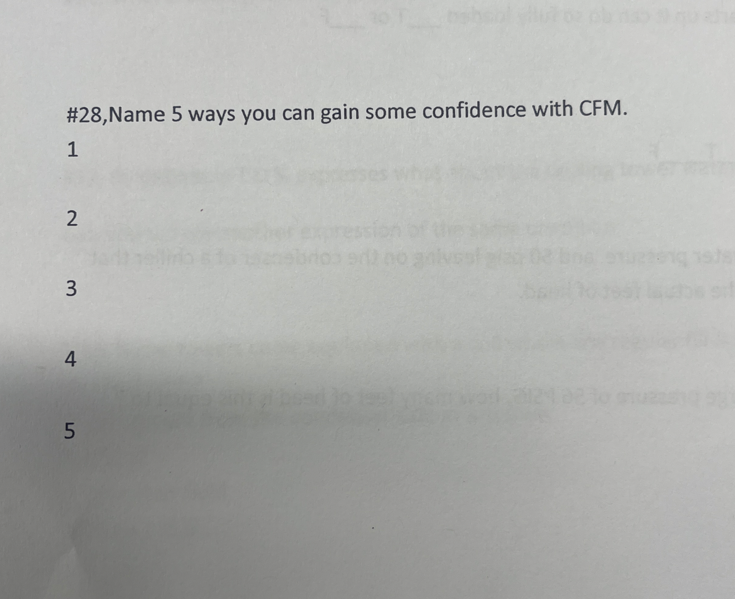 # 2 8 , Name 5 ways you can gain some confidence
