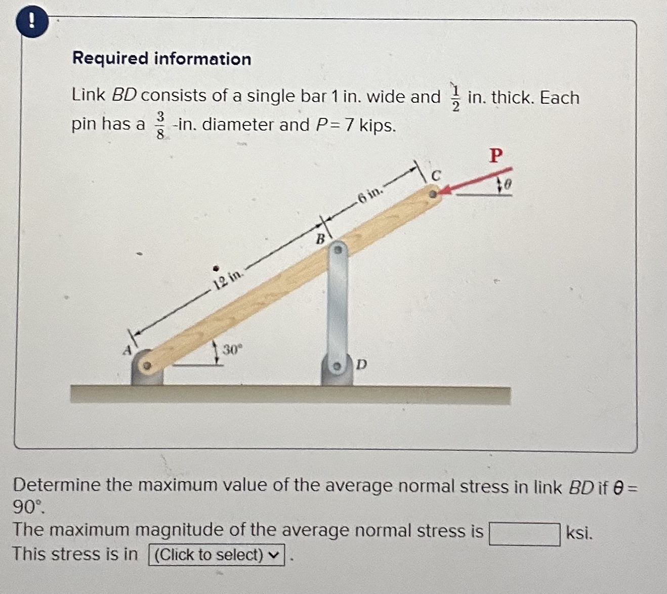 ! Required information Link B D consists of a