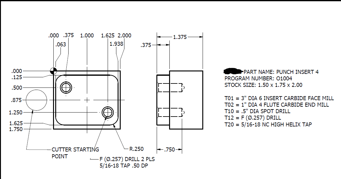 Please help finish the G - Code for this
