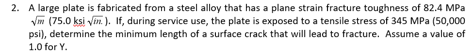 A large plate is fabricated from a steel alloy