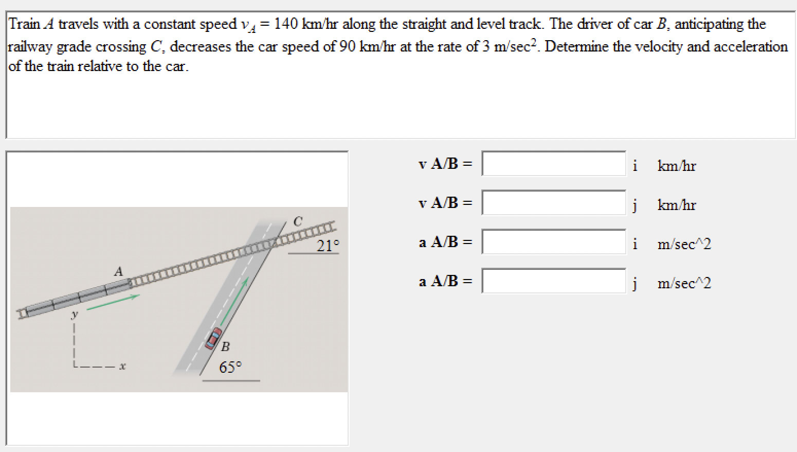 NOTE: Please Look at the picture: Train A travels