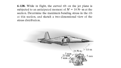 6 - 1 3 8 . While in flight, the curved rib on