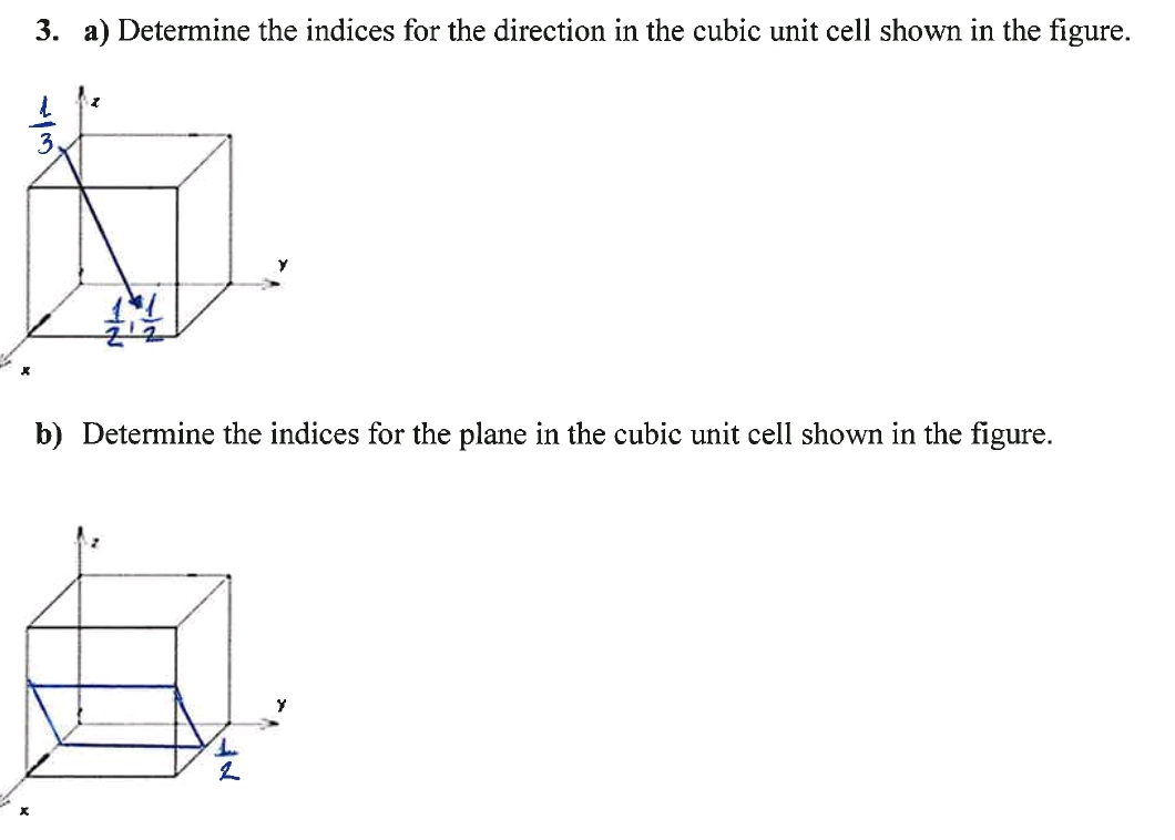 a ) Determine the indices for the direction in