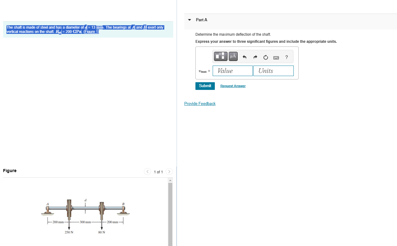 The shaft is made of steel and has a diameter of