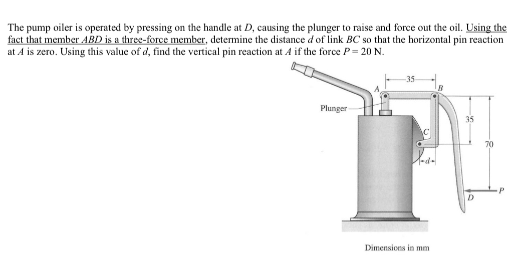The pump oiler is operated by pressing on the