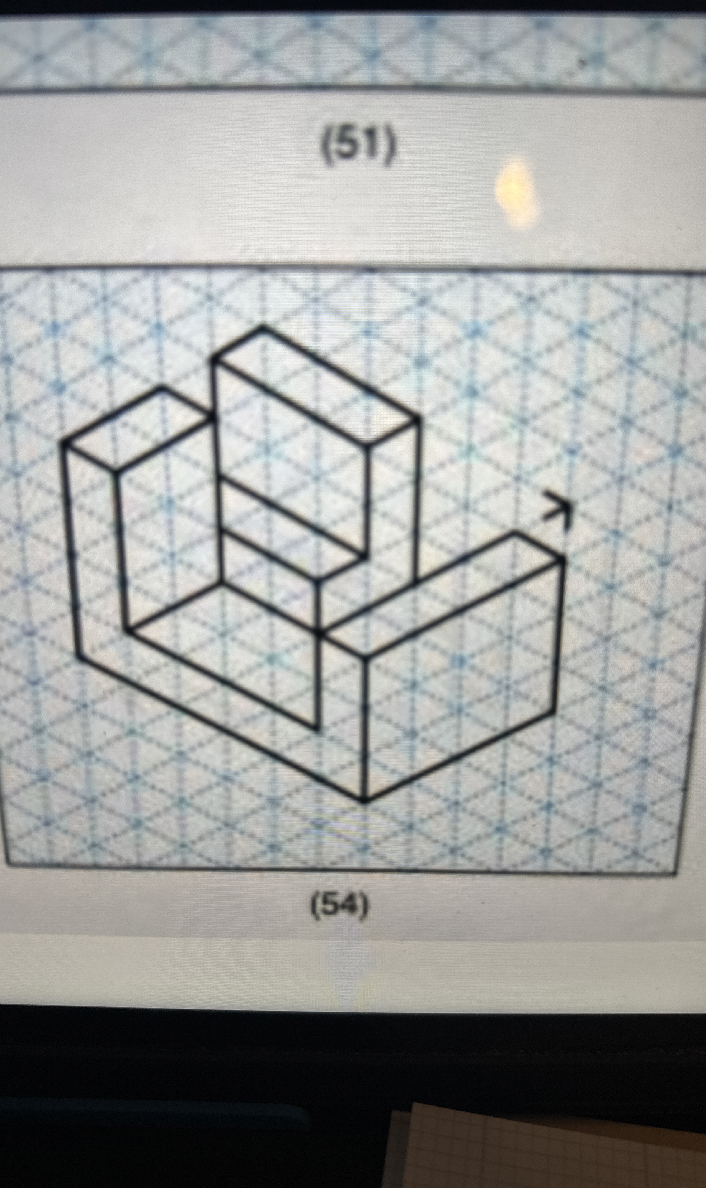 I need help drawing the top, front and right views