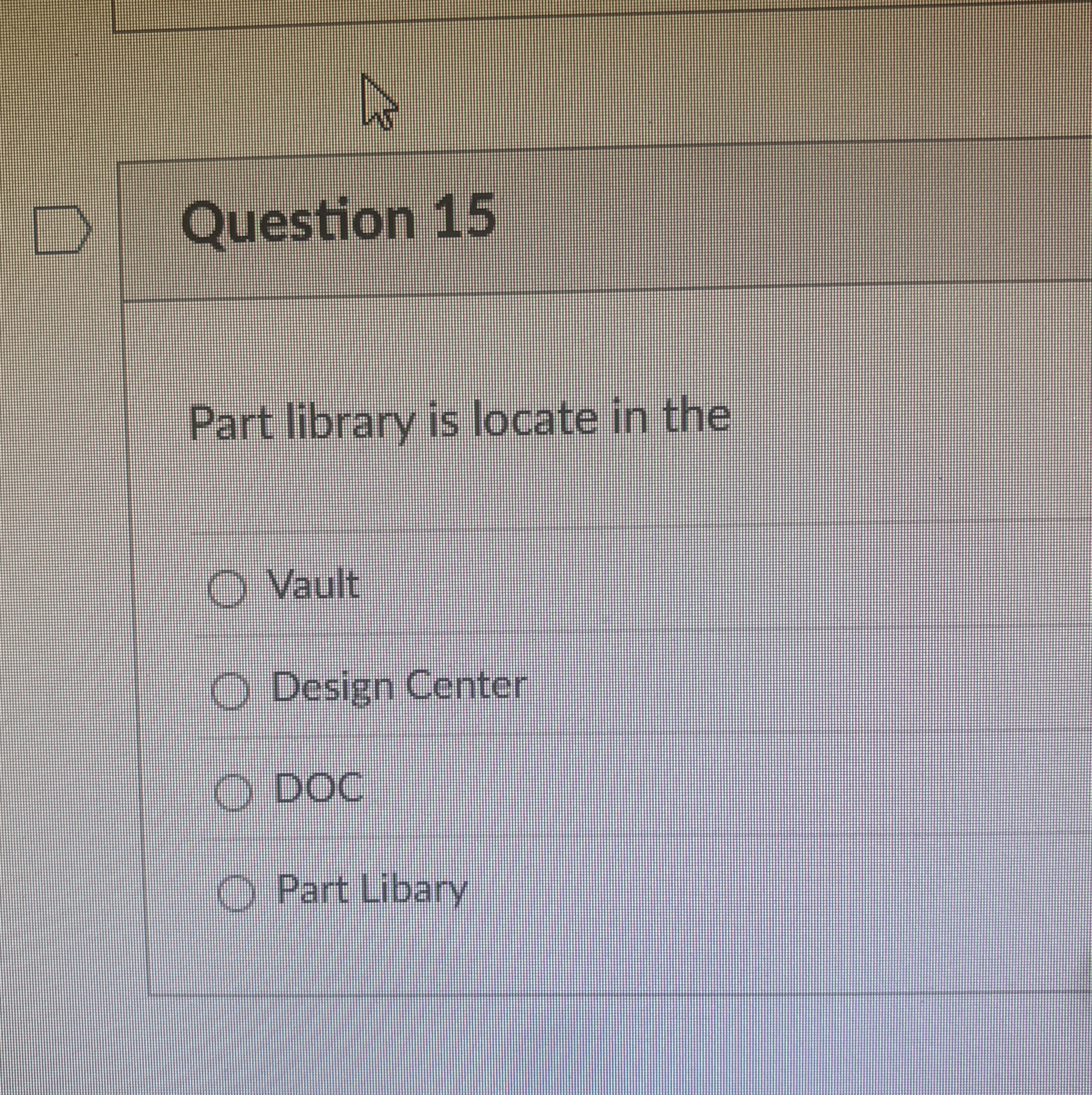 Part library is located in the