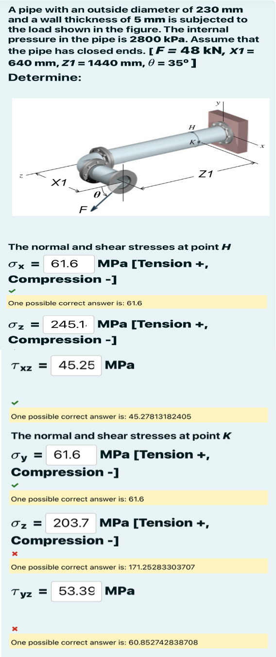 A pipe with an outside diameter of 2 3 0 m m and