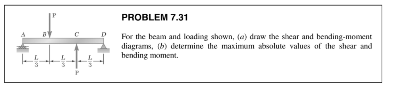 PROBLEM 7 . 3 1 For the beam and loading shown, (