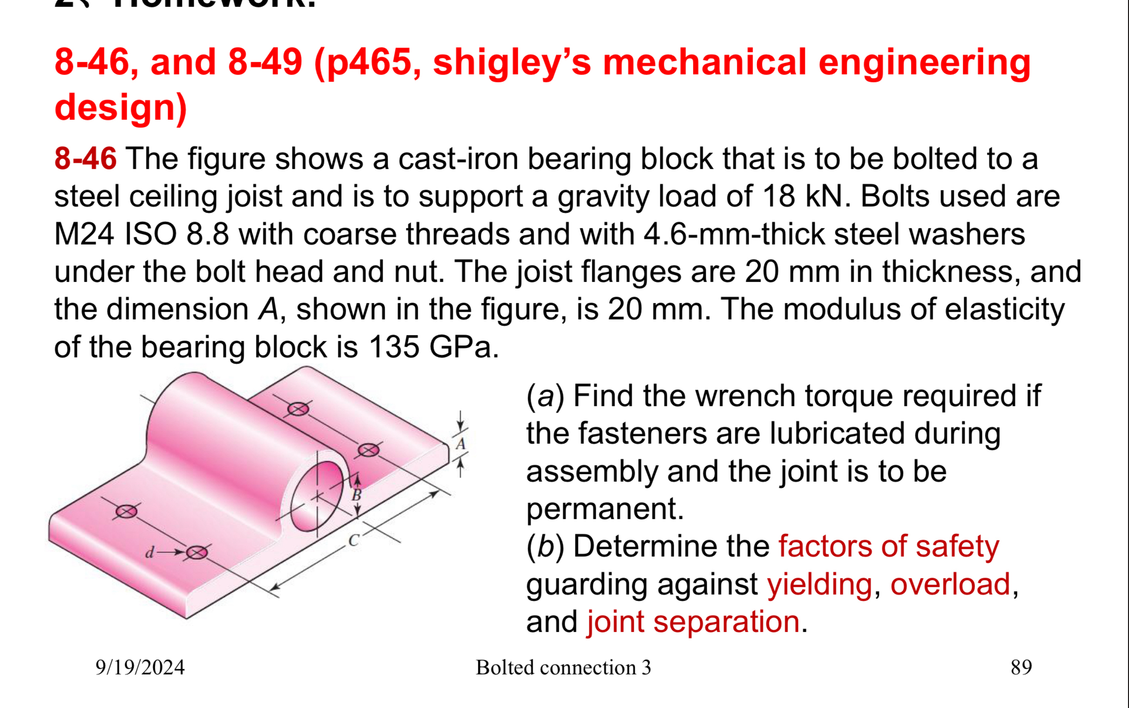 8 - 4 6 , and 8 - 4 9 ( p 4 6 5 , shigley's