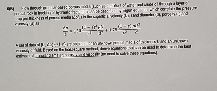 6 ( B ) Flow through granular - based porous