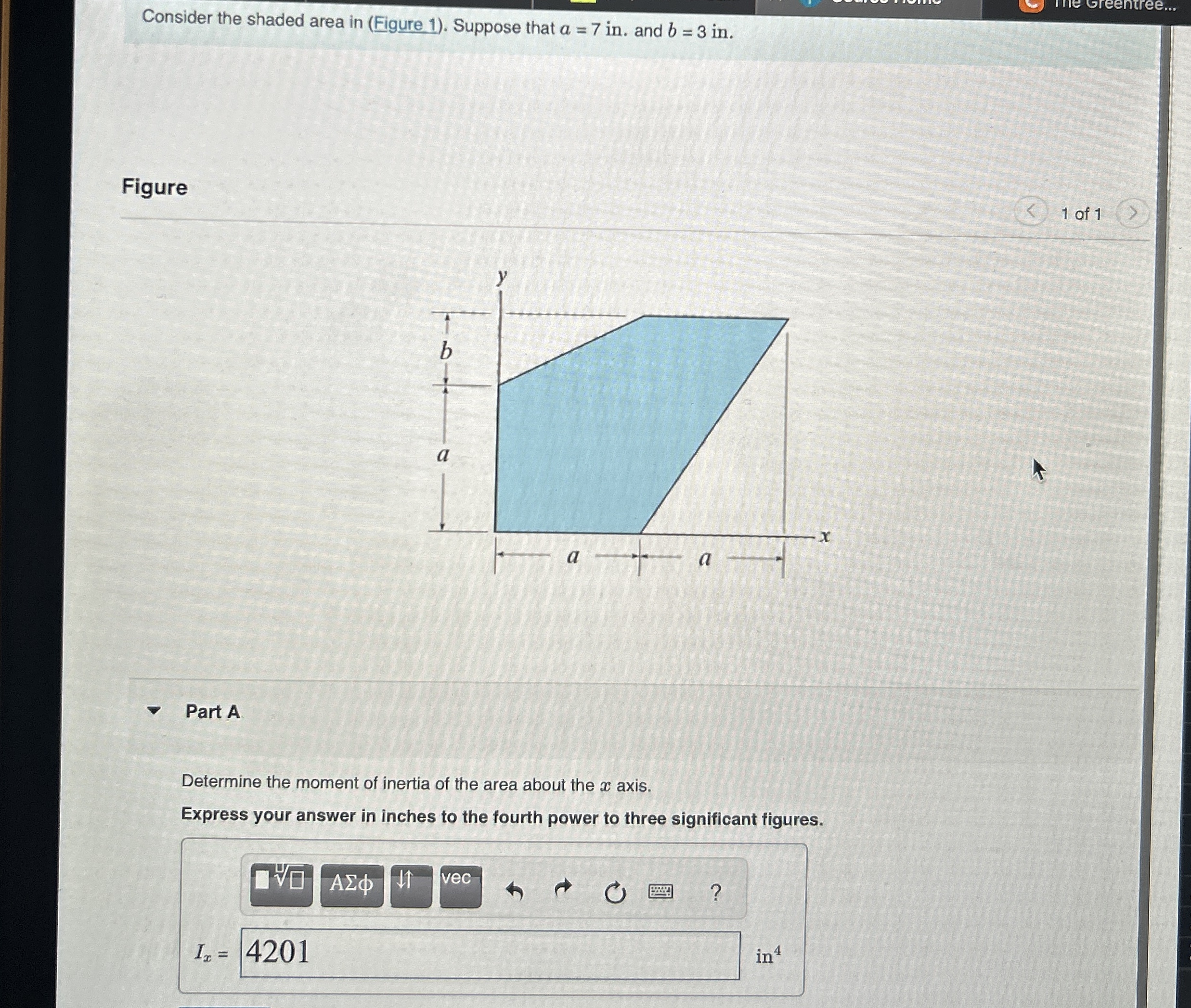 Consider the shaded area in ( Figure 1 ) .