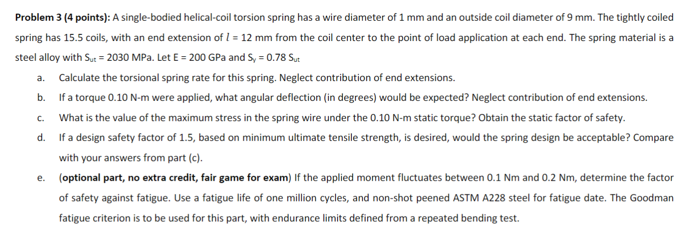 A single - bodied helical - coil torsion spring