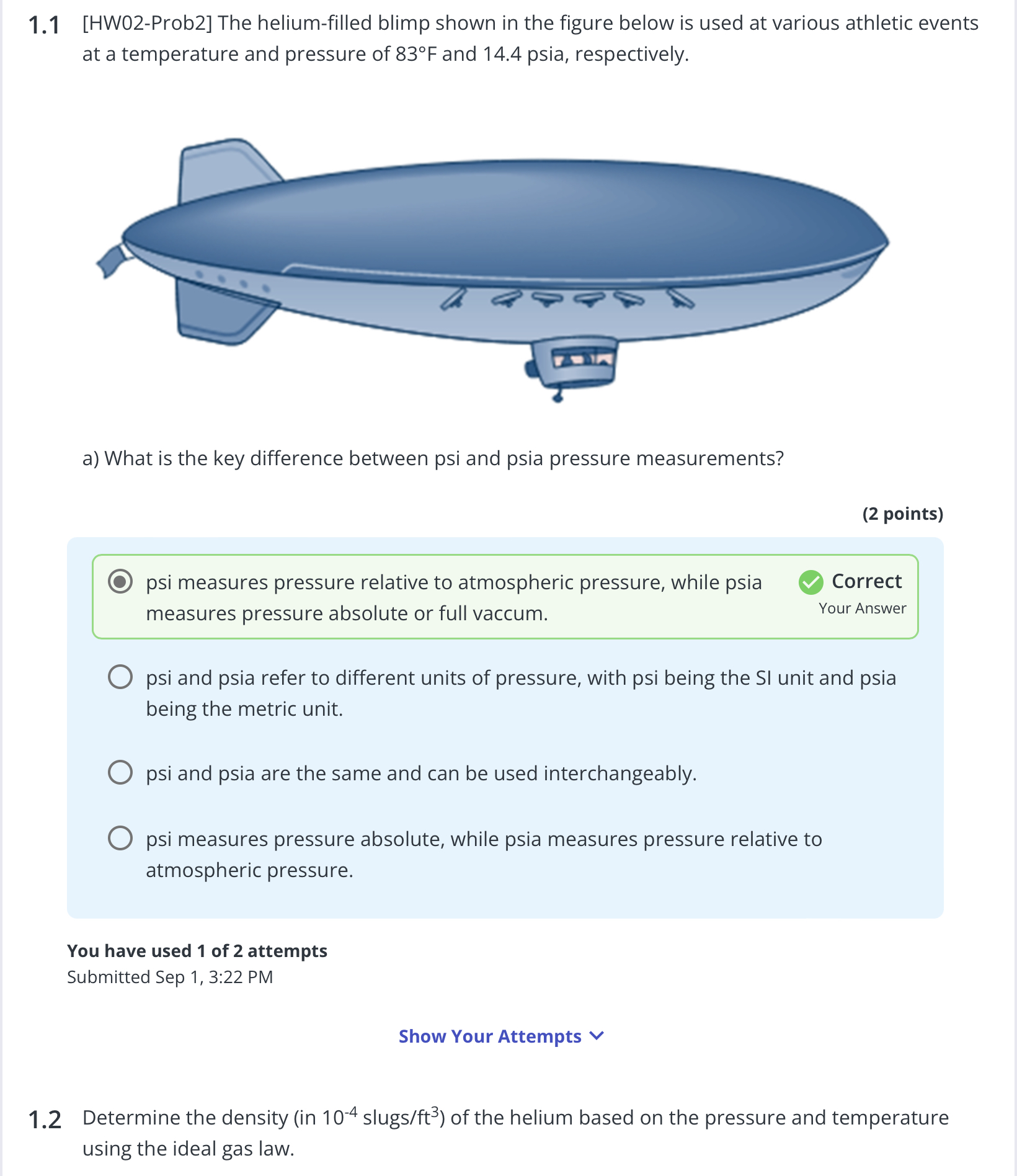 1 . 1 [ HW 0 2 - Prob 2 ] The helium - filled