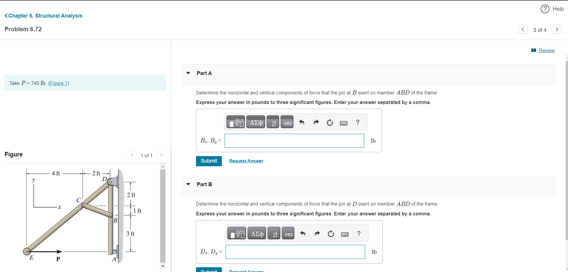 Problem 6 . 7 2 Part A Determine the horizontal