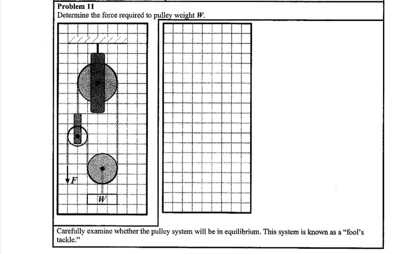 Problem 1 1 Determine the force required to