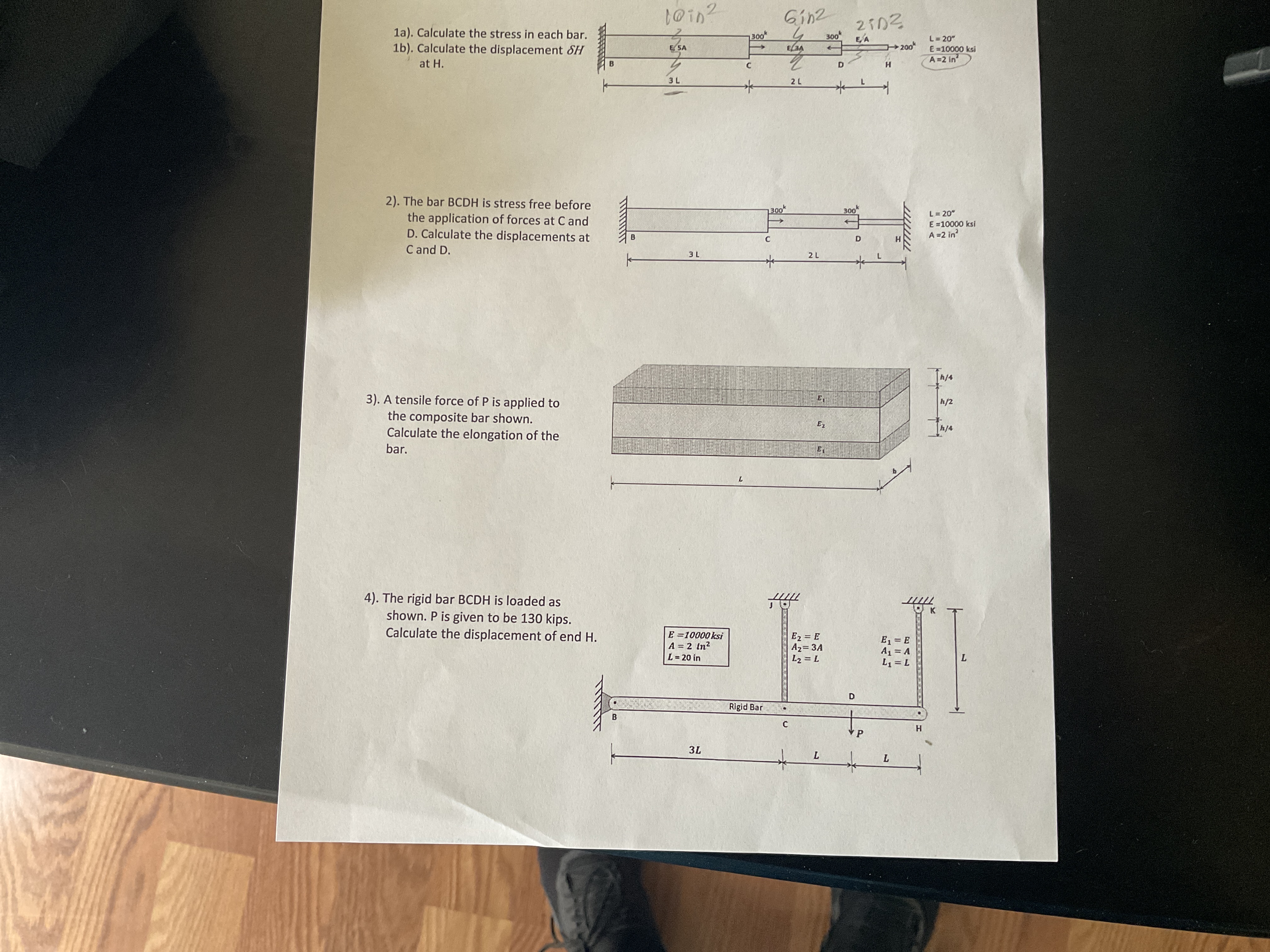Ask an expert 1 a ) . Calculate the stress in