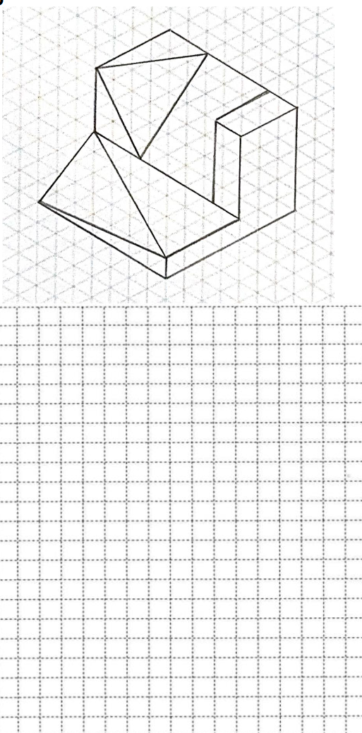Please draw orthographic projection views of the