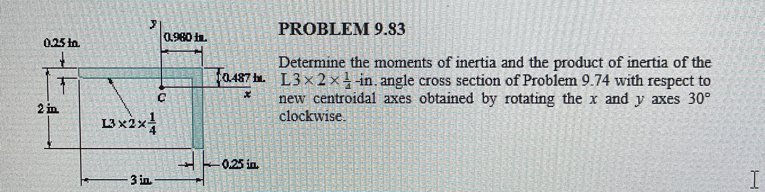 PROBLEM 9 . 8 3 Determine the moments of inertia