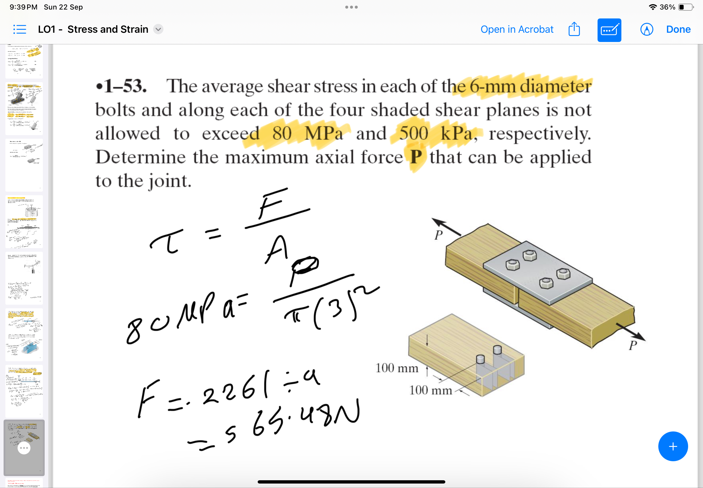 9 : 3 9 PM Sun 2 2 Sep * * * 3 6 % LO 1 - Stress