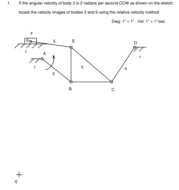 If the angular velocity of body 2 is 2 radians