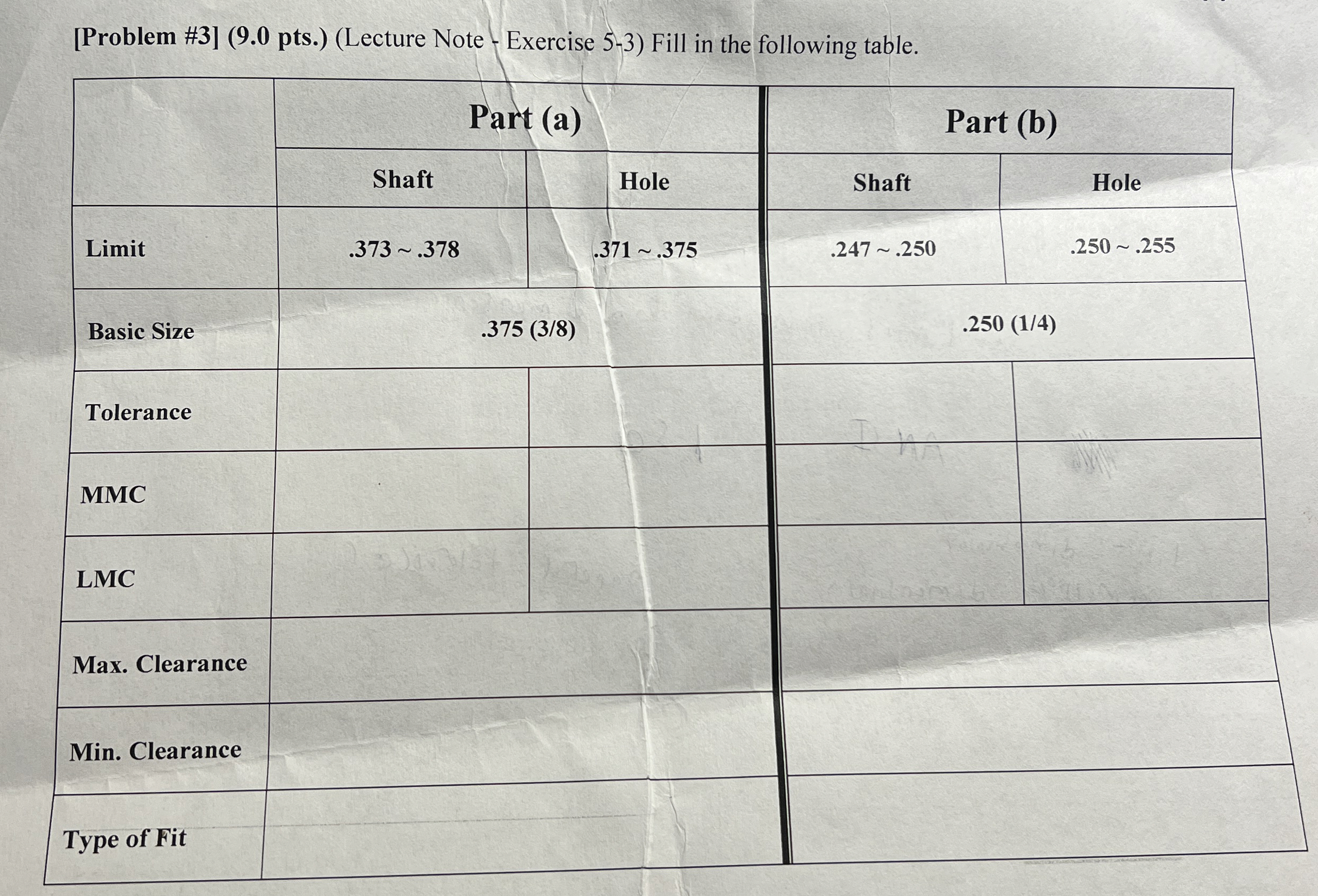 [ Problem # 3 ] ( 9 . 0 pts . ) ( Lecture Note -