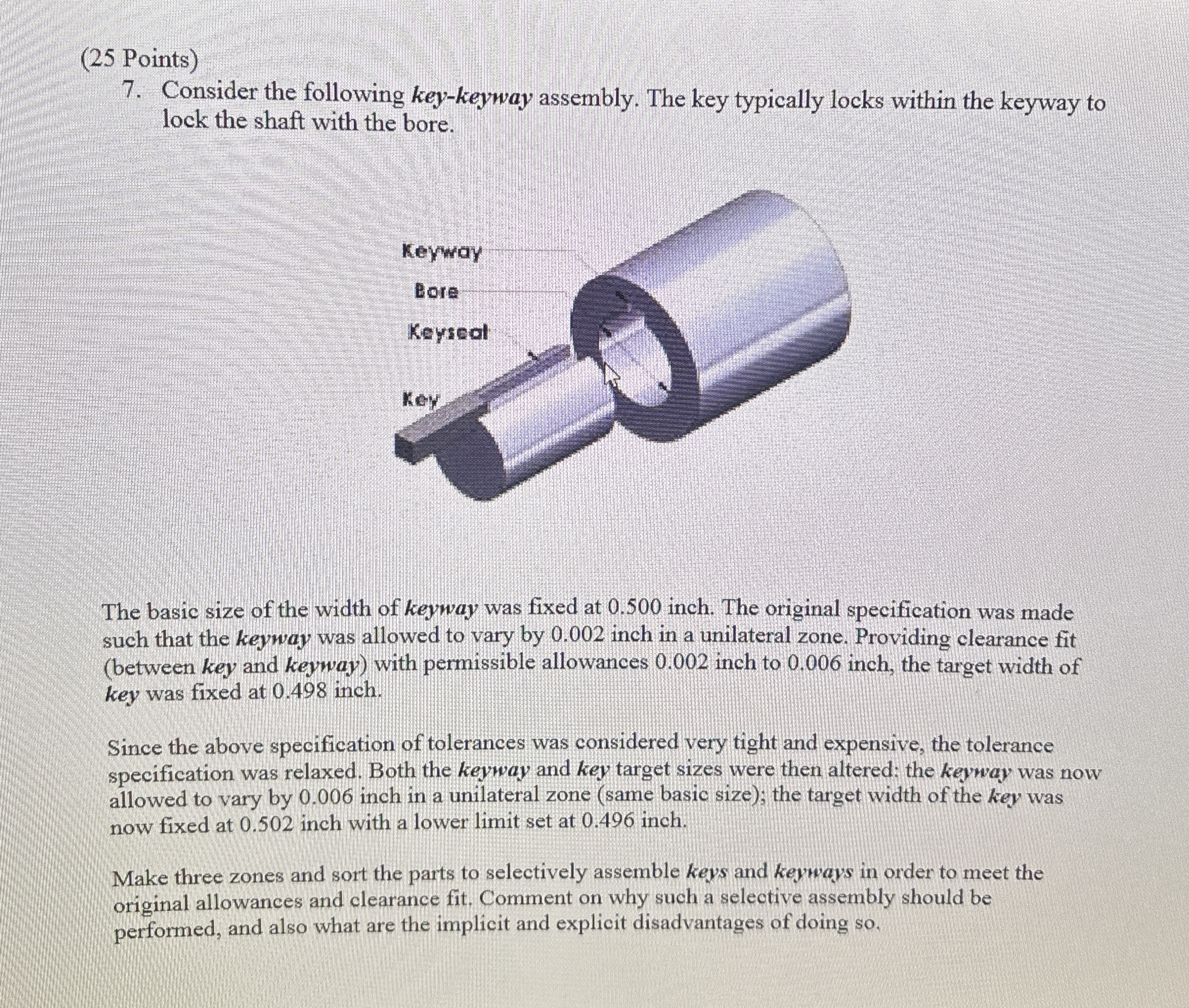 ( 2 5 Points ) Consider the following key -