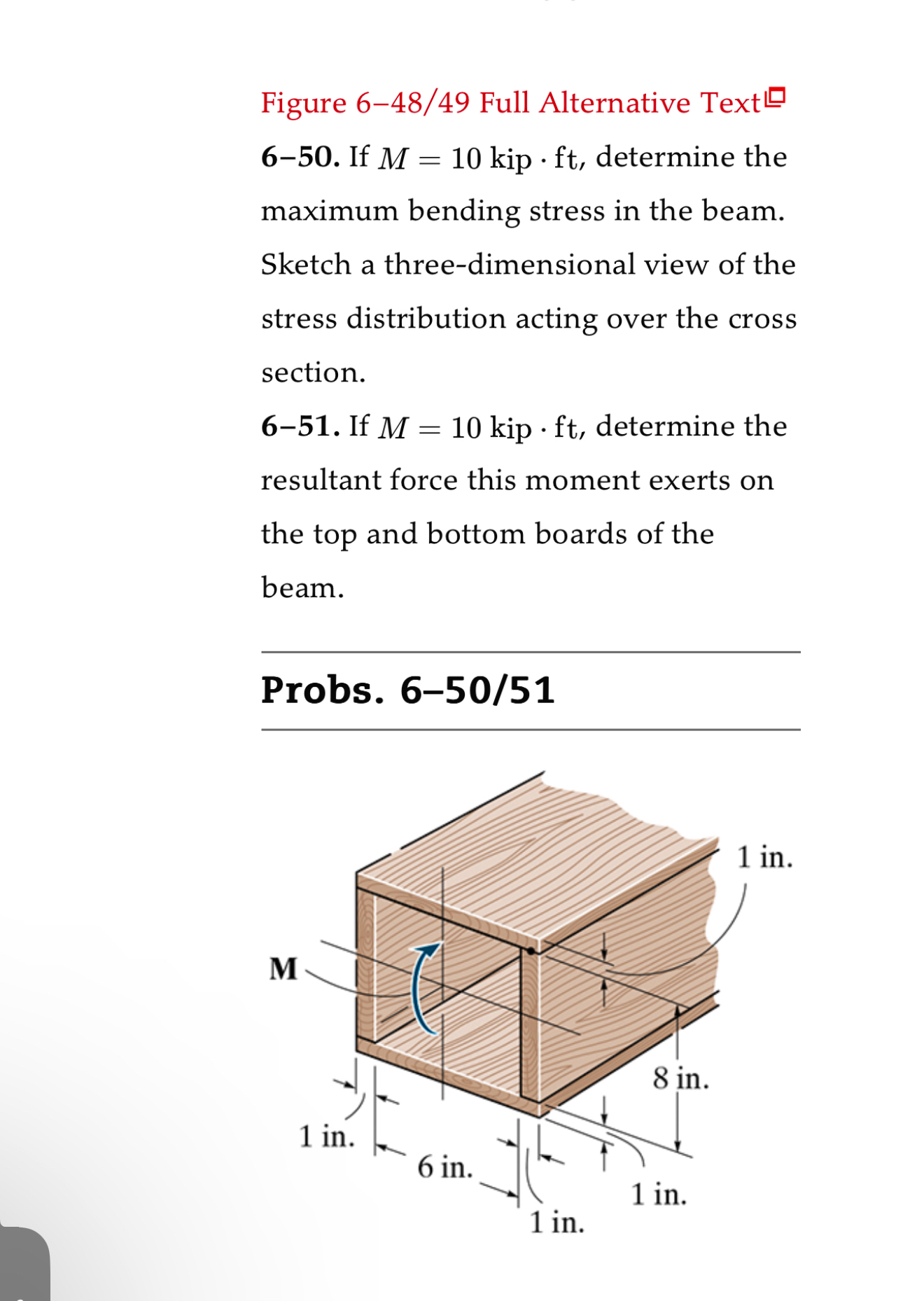 6 - 5 0 ( Assume a shear force of 5 kips is also